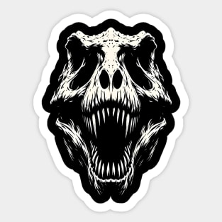 Creepy T-Rex Skull Sticker